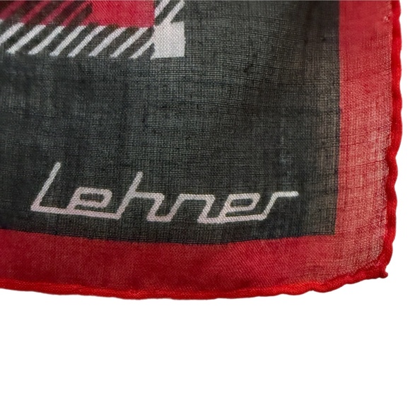 Vintage Lehner Plaid Scarf - Hand-Rolled Edges - Picture 5 of 7